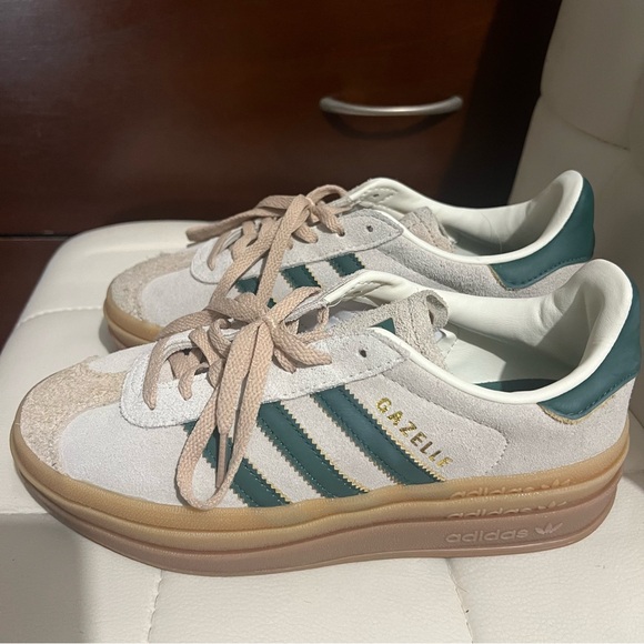 Adidas Originals Gazelle Bold Cream/ Green - Picture 2 of 6